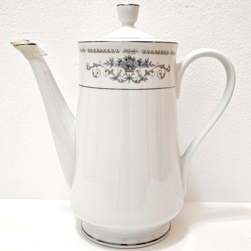 Diane by Fine China of Japan Blue Flower Scrolls - Coffee Pot